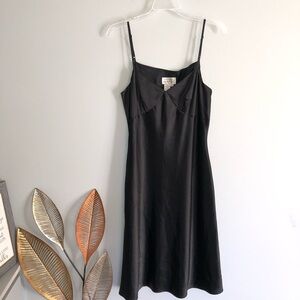 B4 Adrianna Papell Black Strap Nightgown Silky Dress